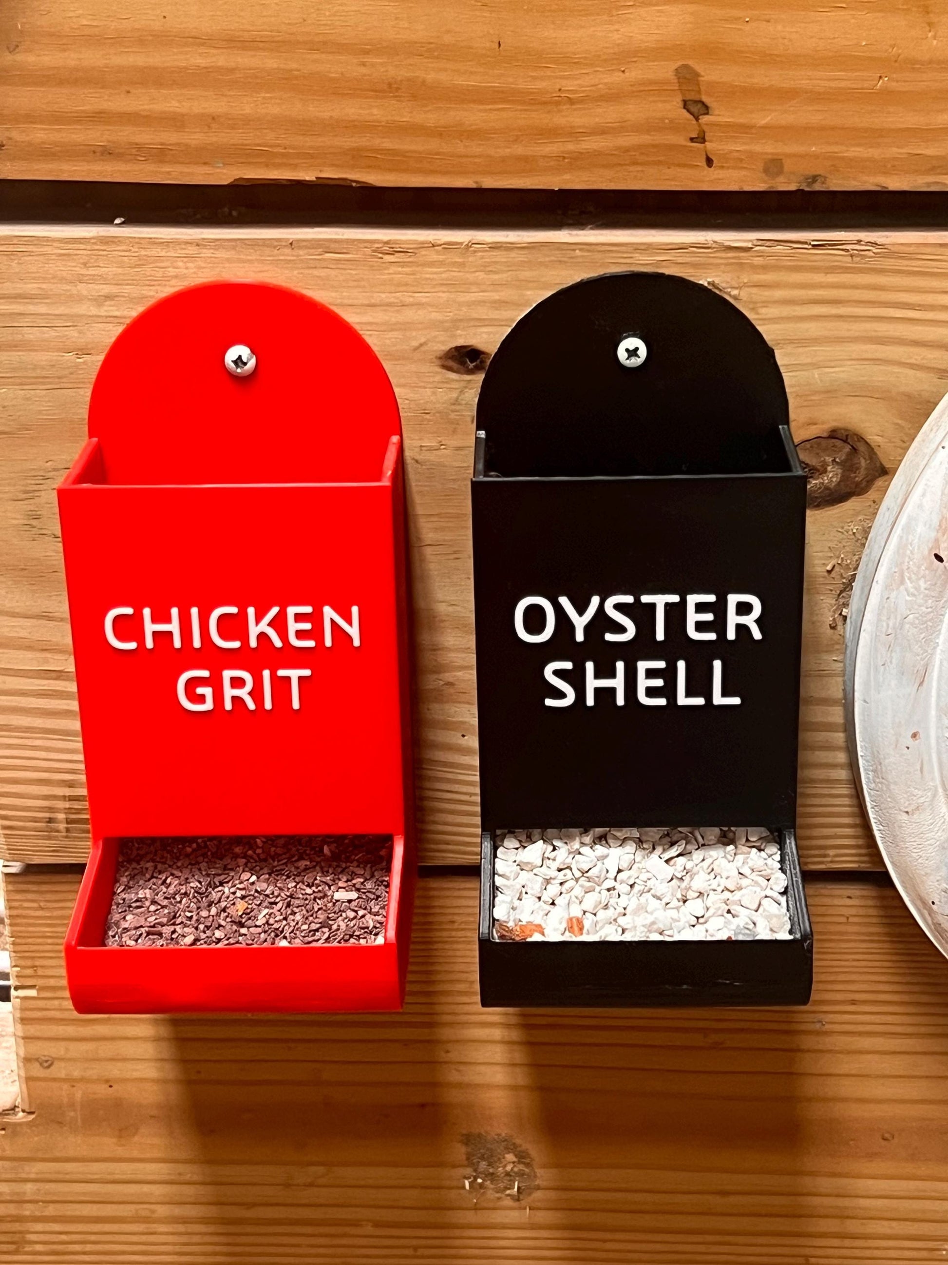 Chicken Oyster Shell/Grit Feeder β 3D Printed, Mess-Free Design for Backyard Poultry - Customizable