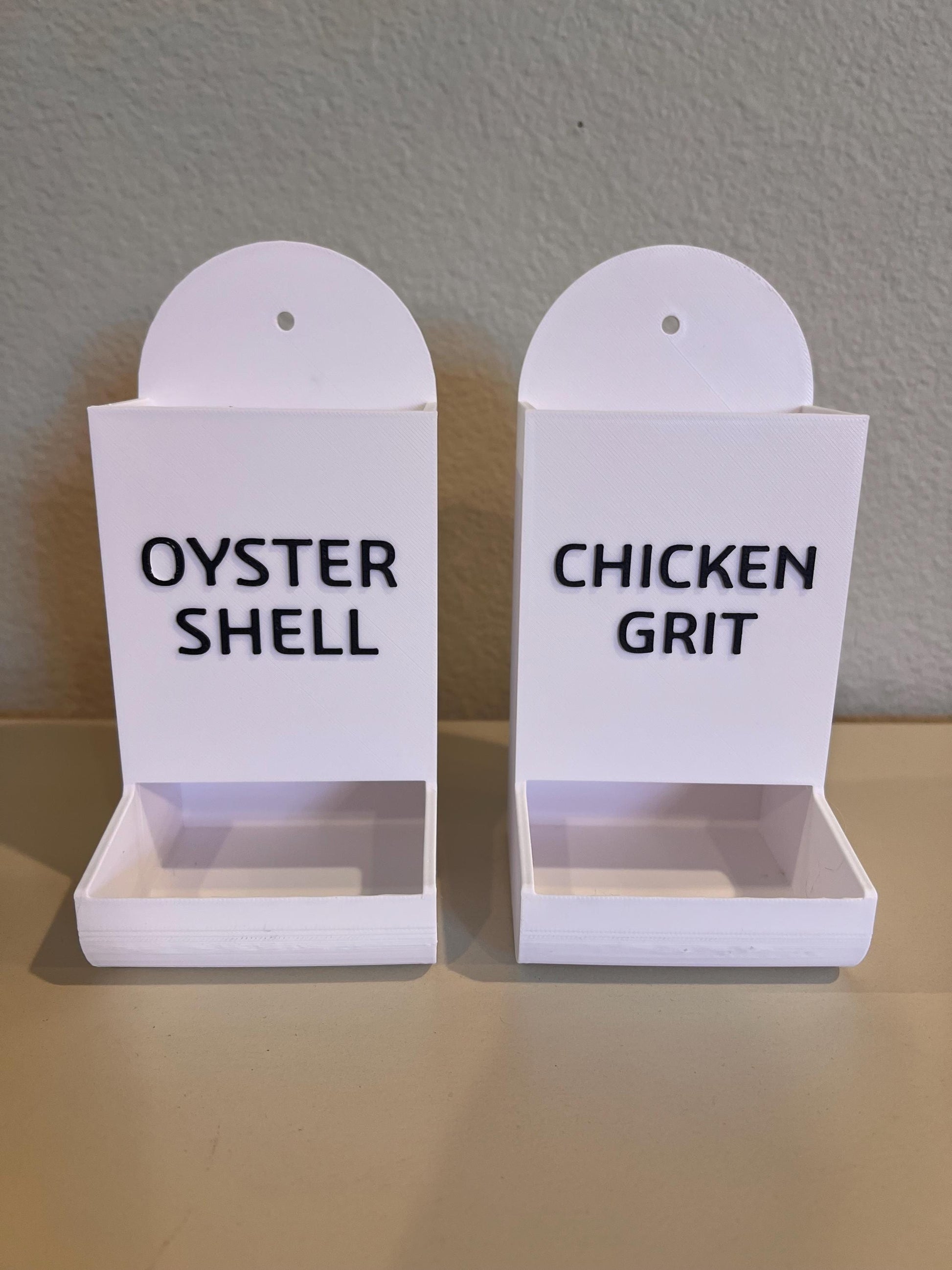 Chicken Oyster Shell/Grit Feeder – 3D Printed, Mess-Free Design for Backyard Poultry - Customizable