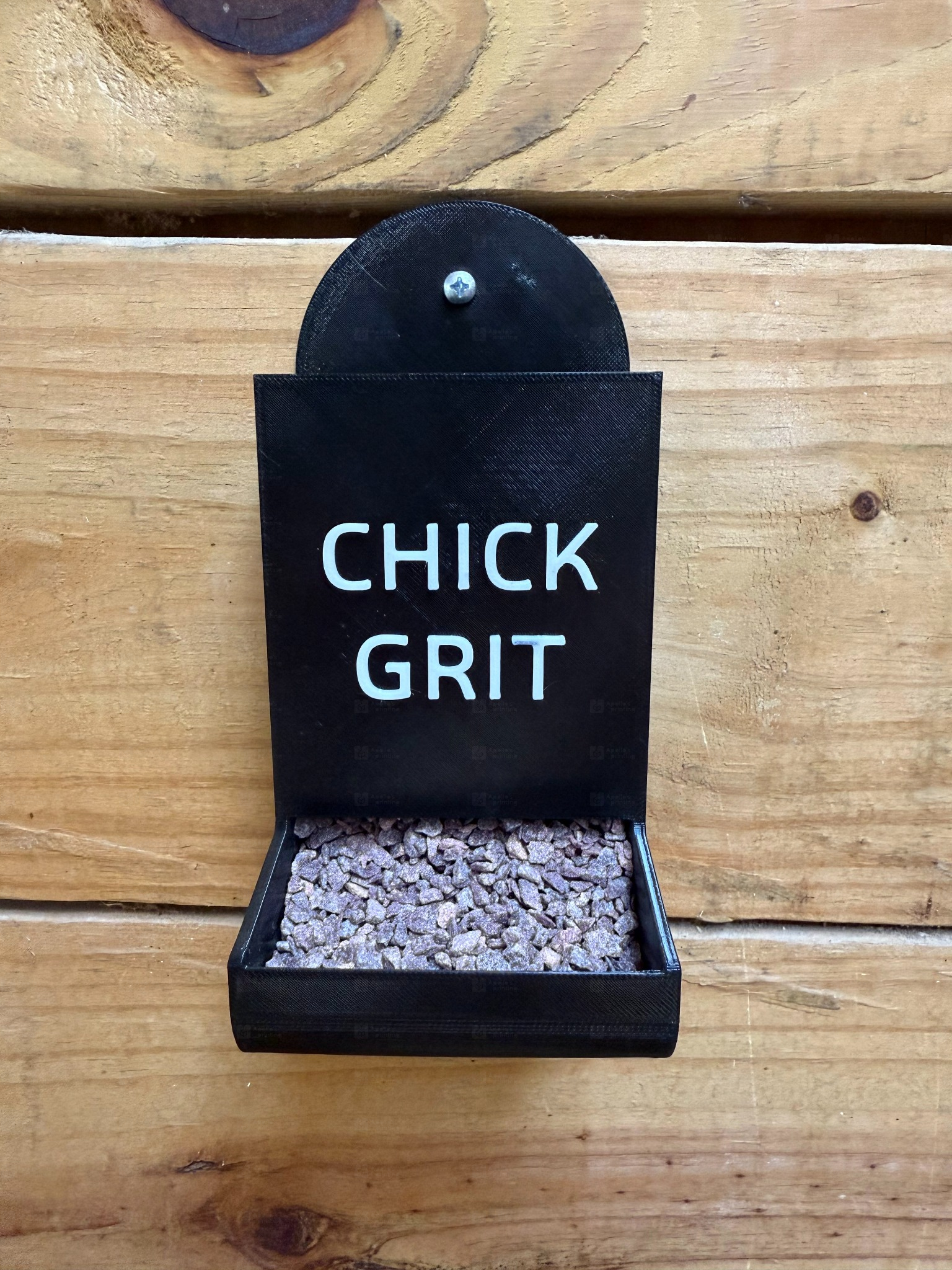 Chick Grit Feeder – 3D Printed Starter Feeder for Baby Chicks, Easy Mount Design