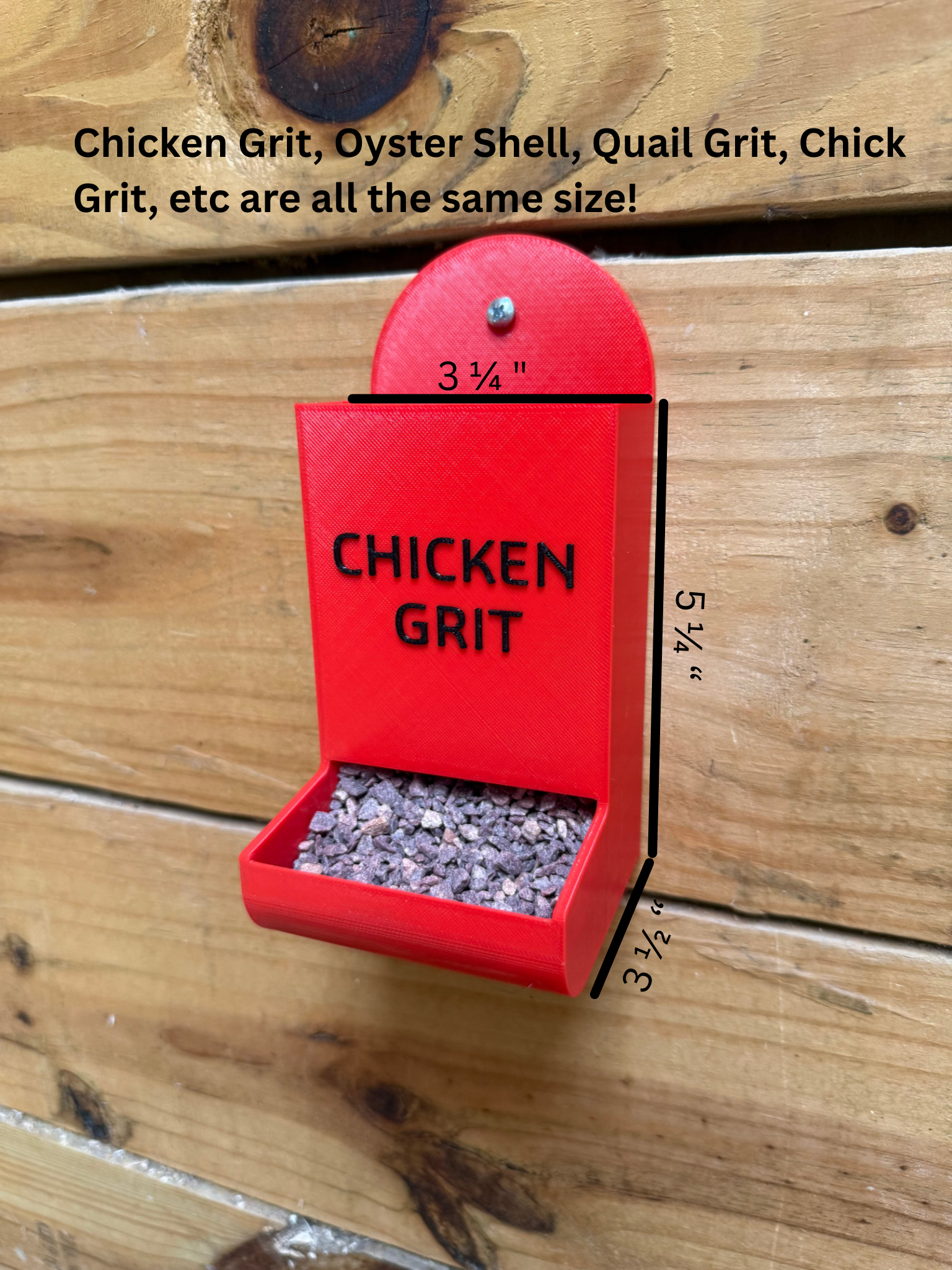 Chick Grit Feeder – 3D Printed Starter Feeder for Baby Chicks, Easy Mount Design