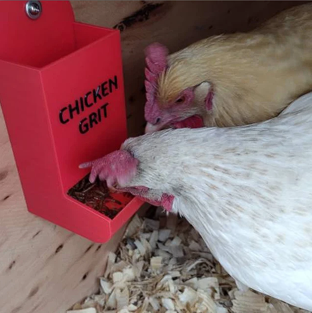 Chicken Oyster Shell/Grit Feeder – 3D Printed, Mess-Free Design for Backyard Poultry - Customizable
