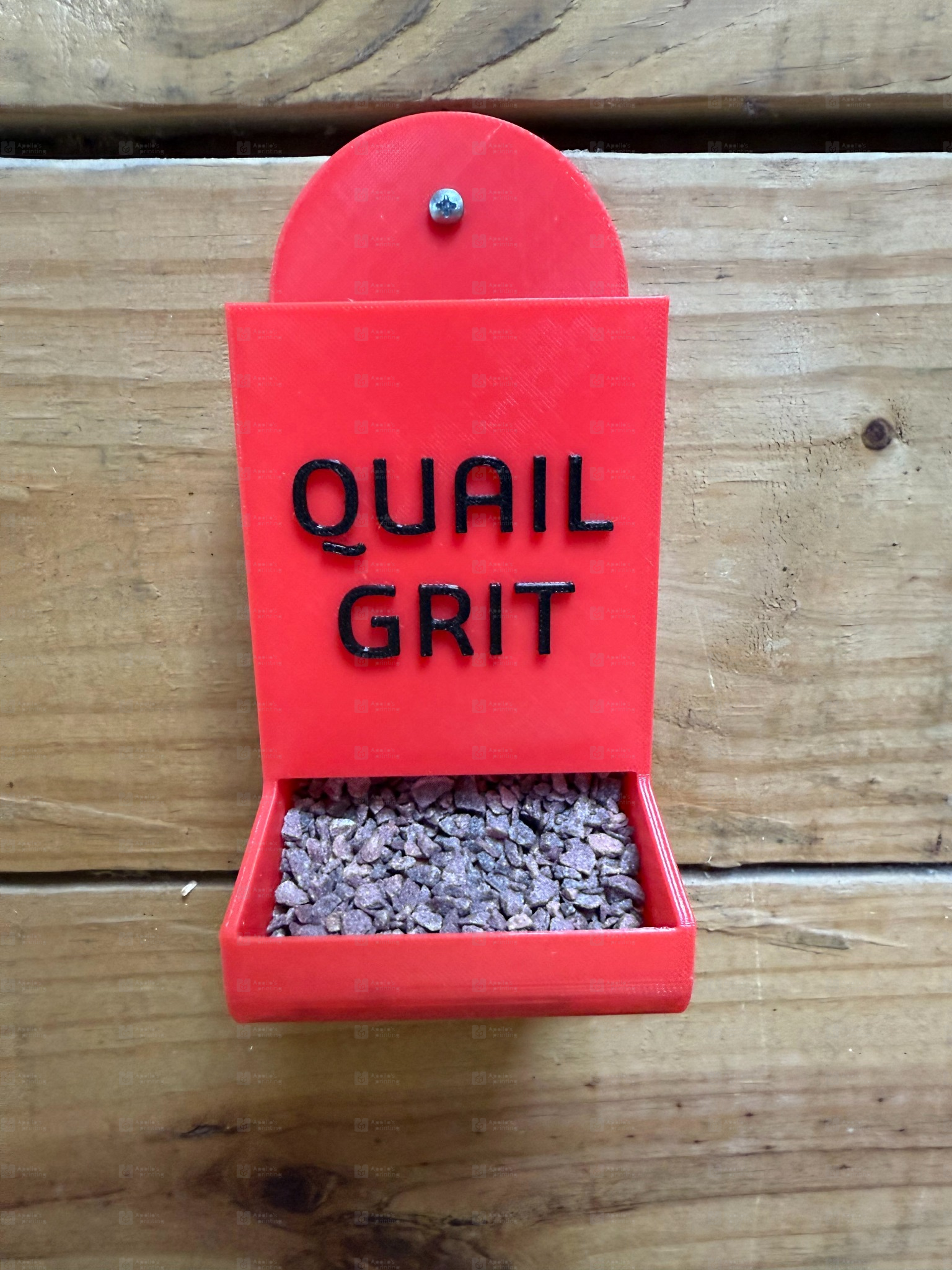 Quail Grit Feeder – Compact 3D Printed Feeder for Quails, Easy Mount and Refill