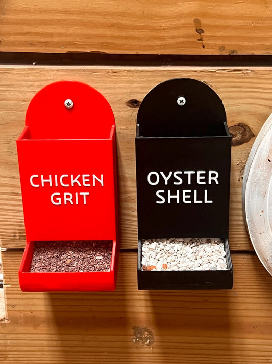 Chicken Oyster Shell/Grit Feeder – 3D Printed, Mess-Free Design for Backyard Poultry - Customizable