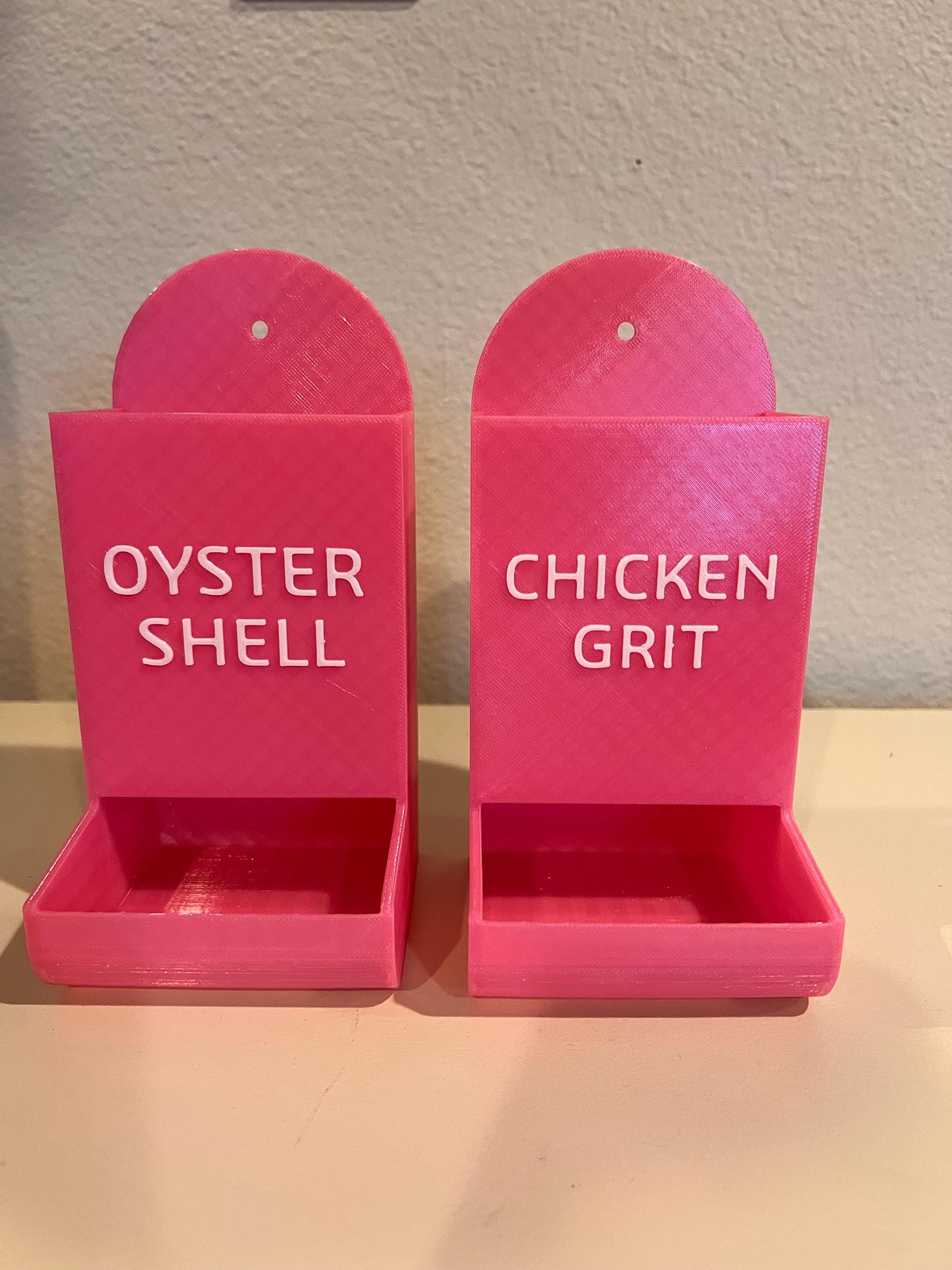 Chicken Oyster Shell/Grit Feeder – 3D Printed, Mess-Free Design for Backyard Poultry - Customizable