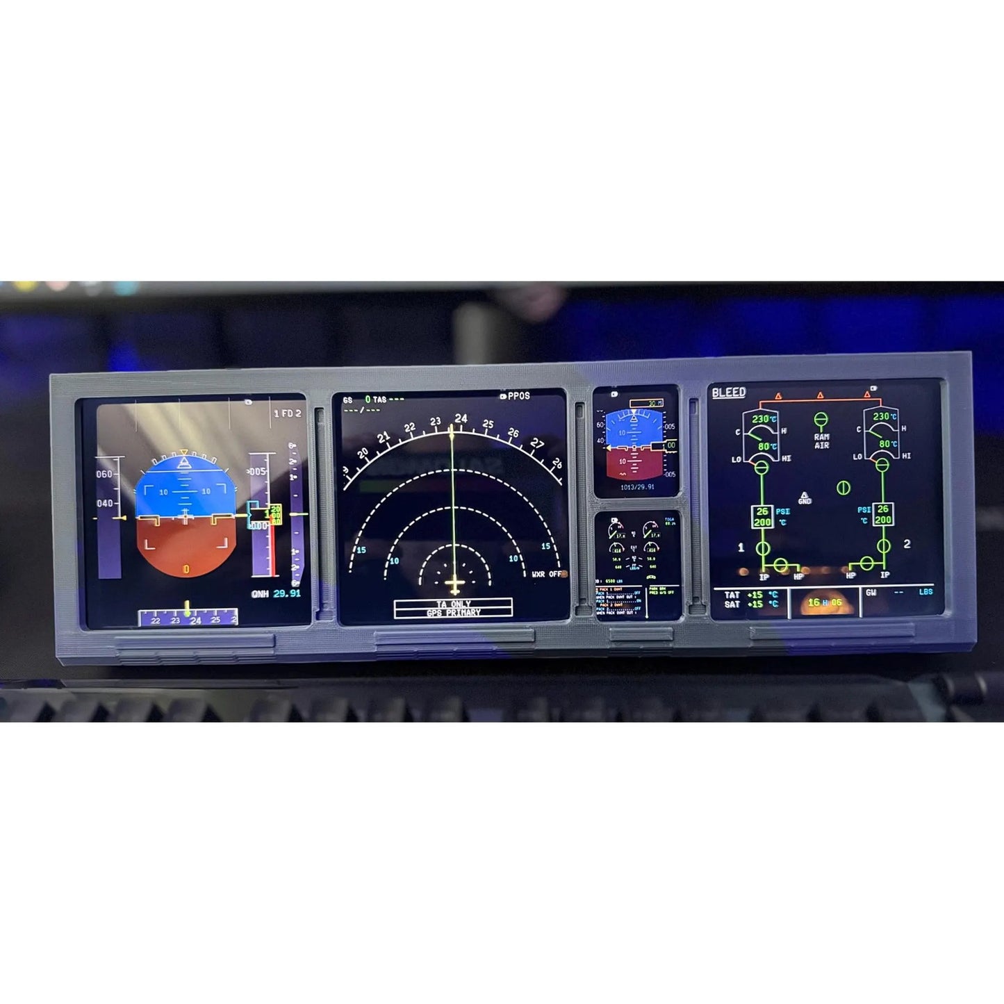 Flight Simulator Instrument Panel for Corsair Xenon Screen | Realistic Cockpit Overlay Upgrade